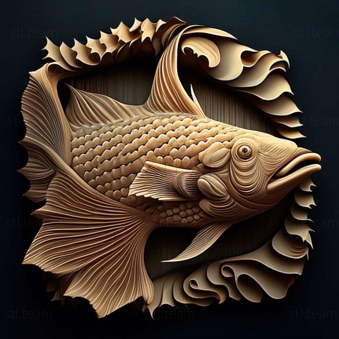 3D model Ancistrus claro fish (STL)